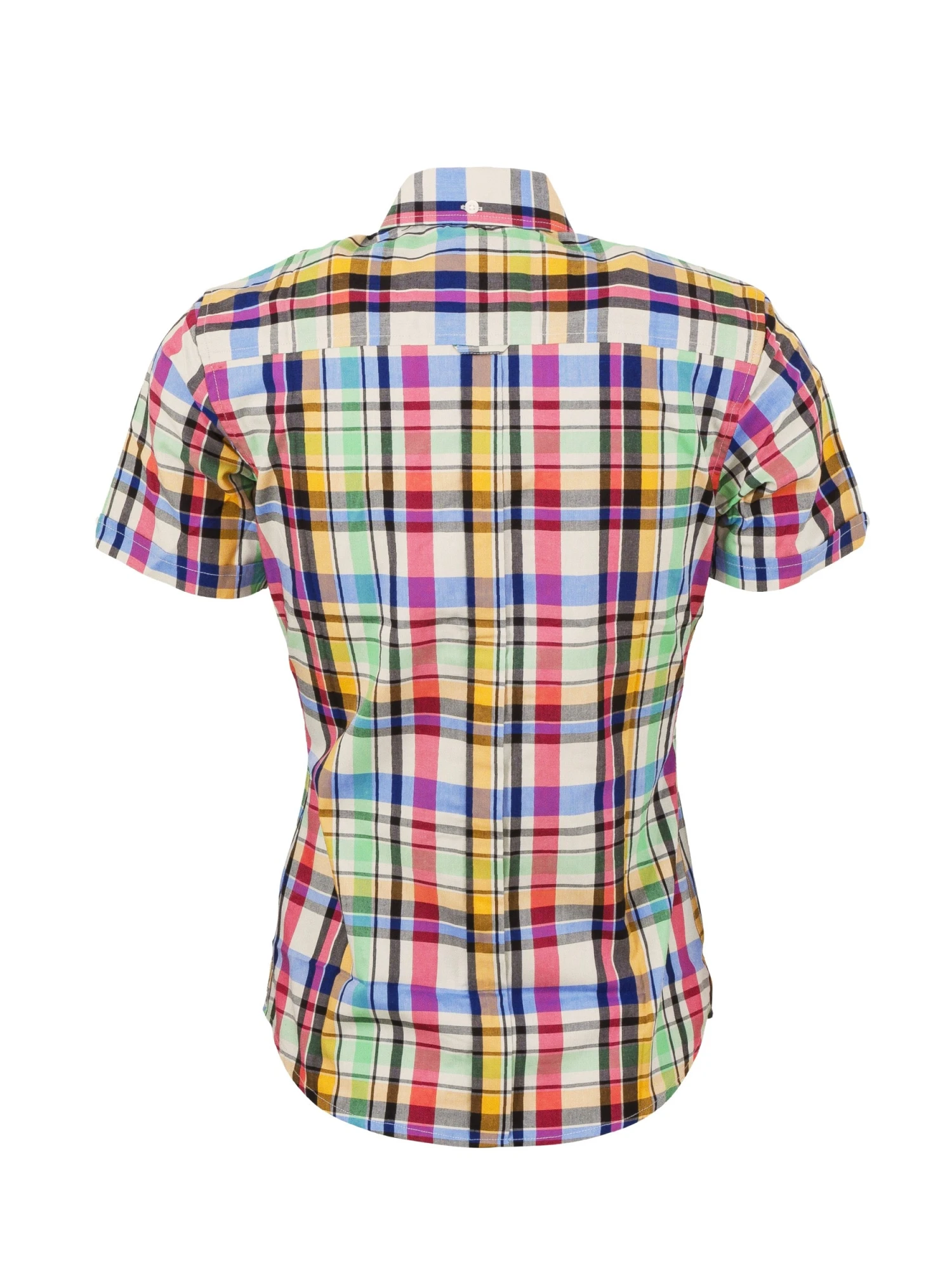 Ladies Multi Coloured Check Shirt - LSS 61 - Image 2