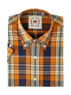 Men's Orange Check Shirt - CK 63
