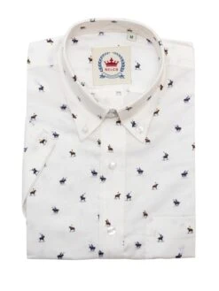 **NEW** Limited Qty - Short Sleeve Polo Horse Print Shirt