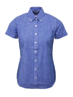 Ladies Gingham Shirt - Blue