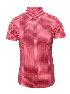 Ladies Gingham Shirt - Red