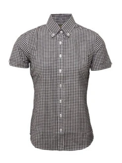 Ladies Gingham Shirt - Black