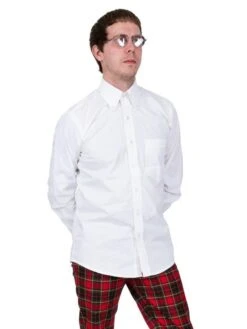 Men’s White Oxford Long Sleeve Shirt