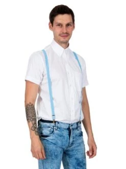 Braces With Buckles - Sky Blue