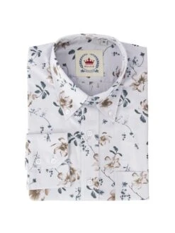 Men's Limited Production Light Grey Floral Shirt - LR-10