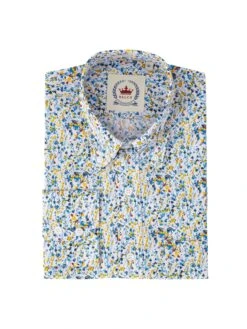 Men's Limited Production Yellow & Blue Floral Shirt - LR-6
