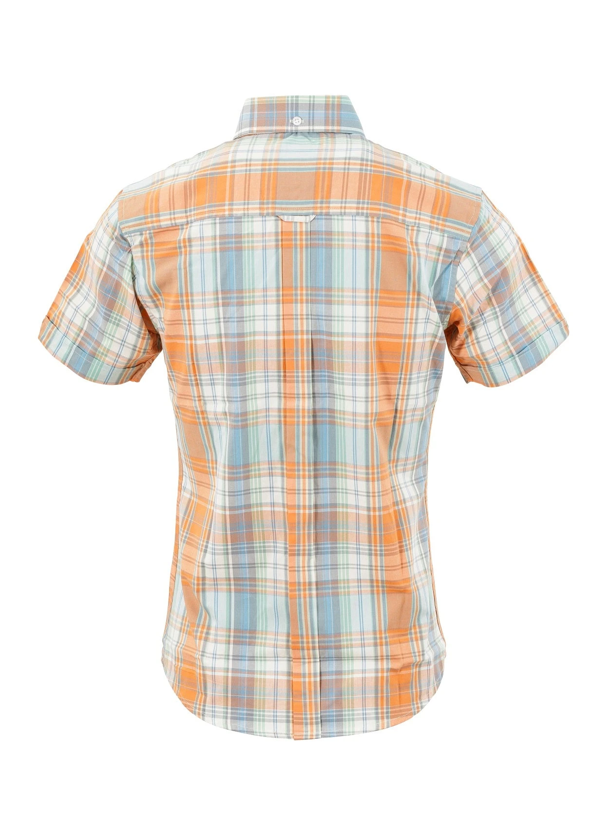Ladies Orange Check Shirt - LSS 68 - Image 2
