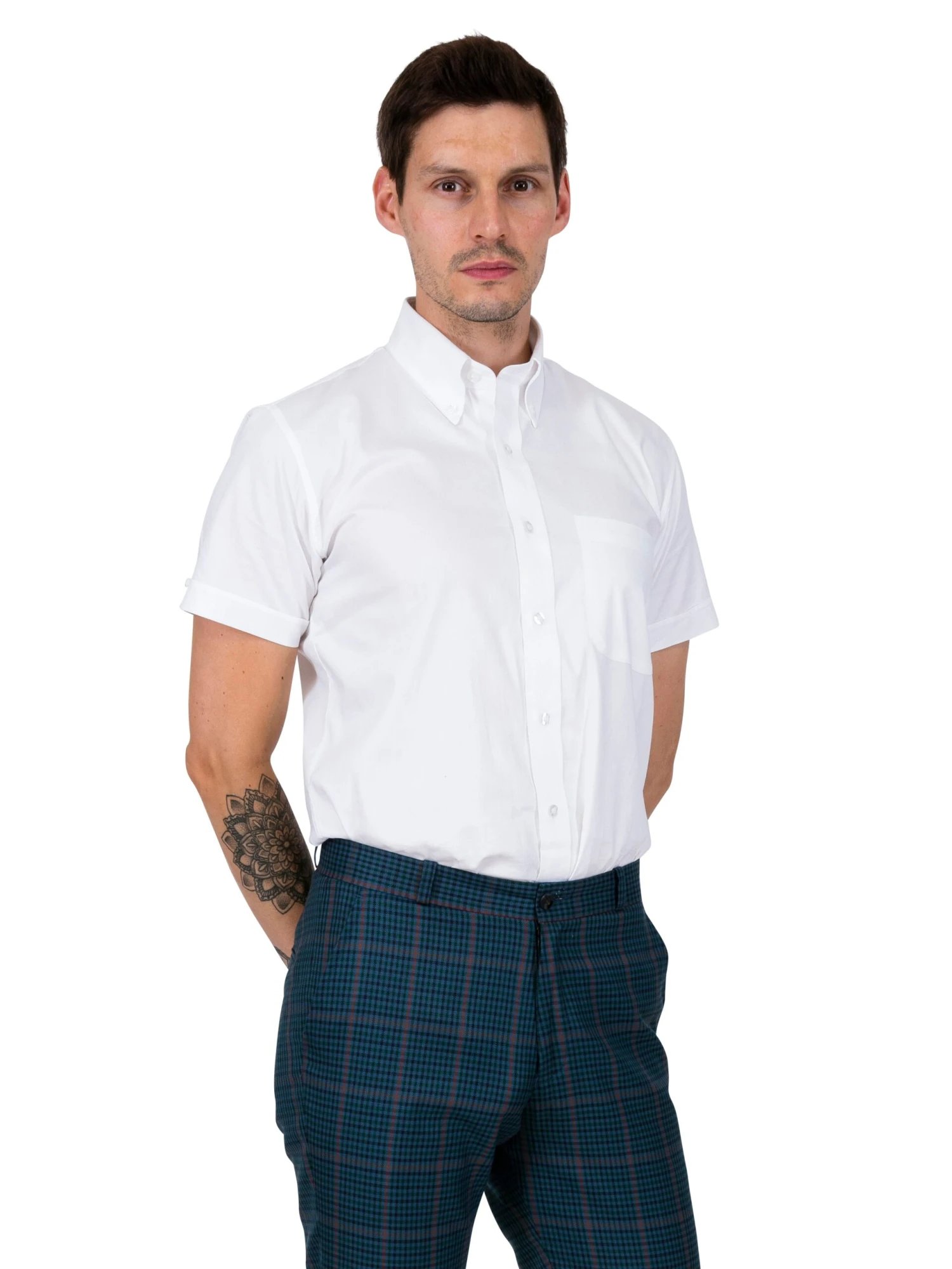 Oxford Weave Classic - WHITE - Up To Size 5XL