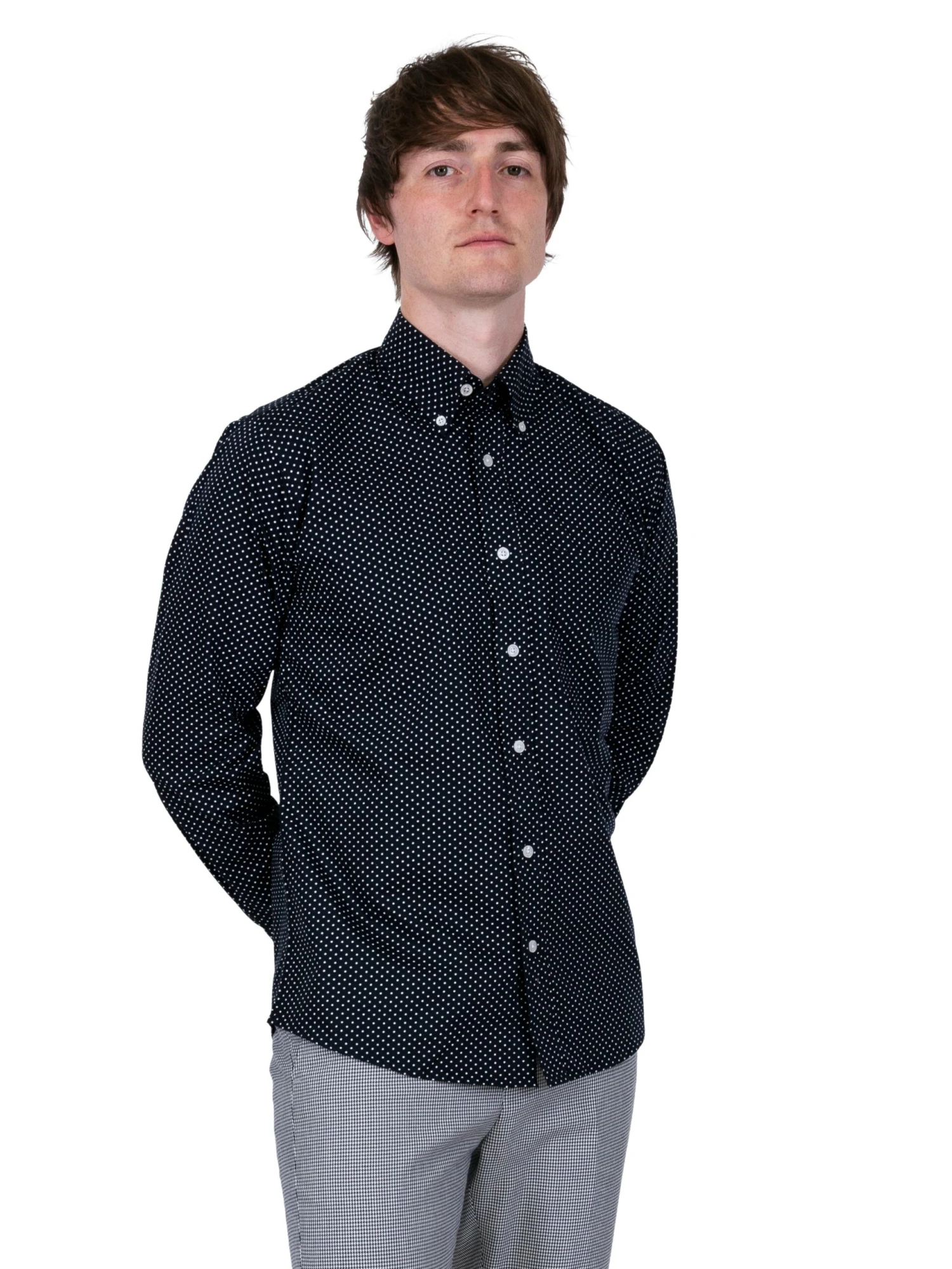 Classic Pindot Tailoring - Navy