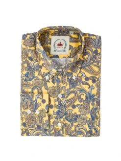 Men's Mustard & Blue Paisley - PS-37
