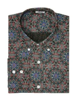 Men's Black Patterened Shirt- RSL-16