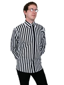 Vintage Shirt - Black And White Stripe