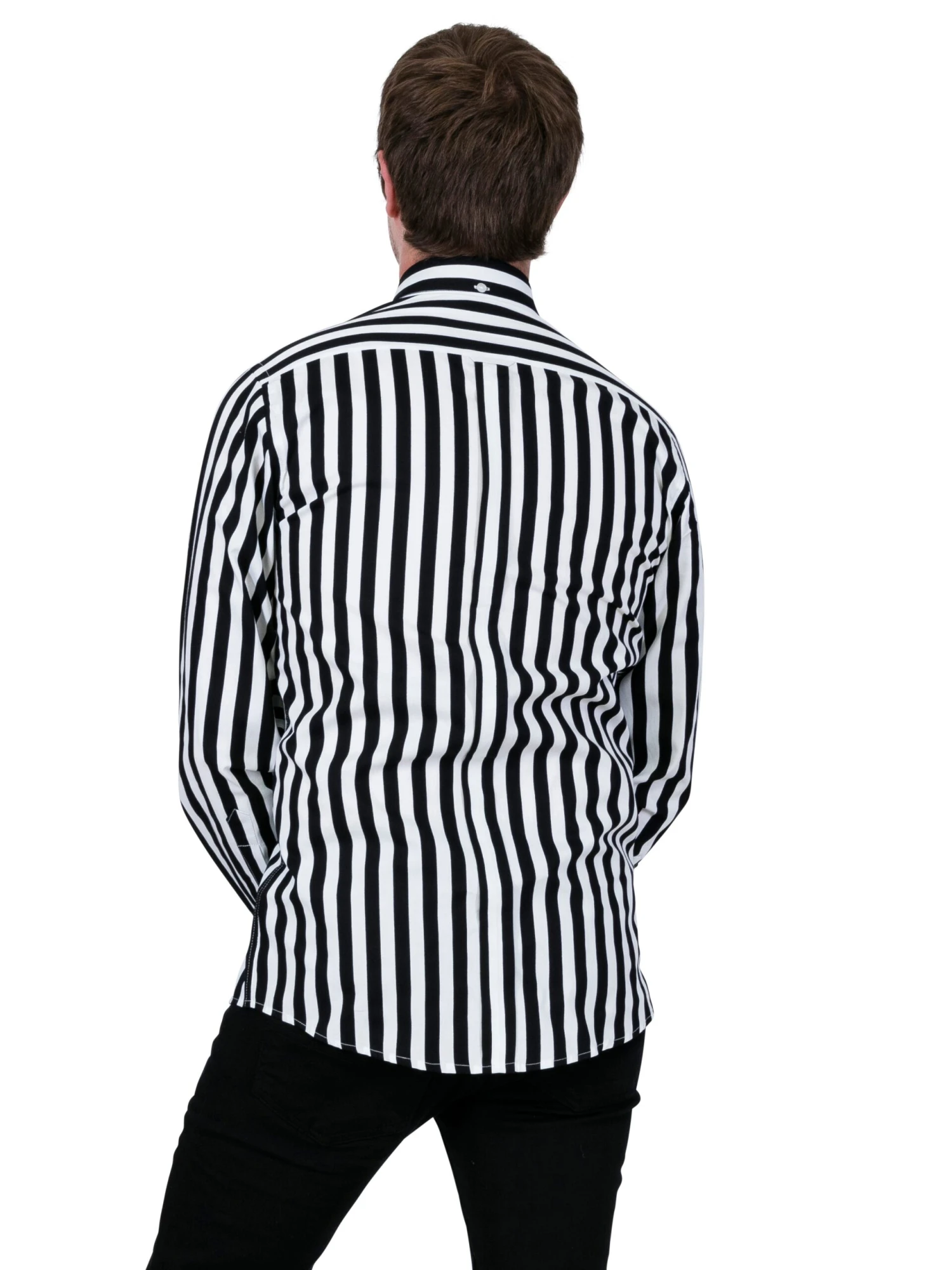 Vintage Shirt - Black And White Stripe - Image 2