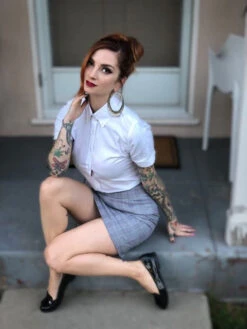 Ladies White Oxford Shirt