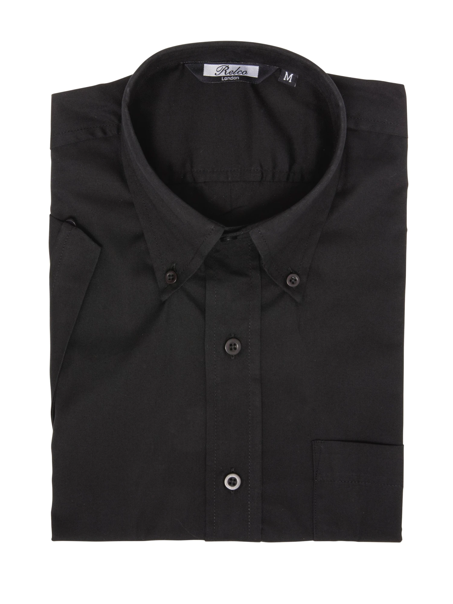 Vintage Shirt - Oxford Weave Classic - BLACK - Up To 5XL - Image 3