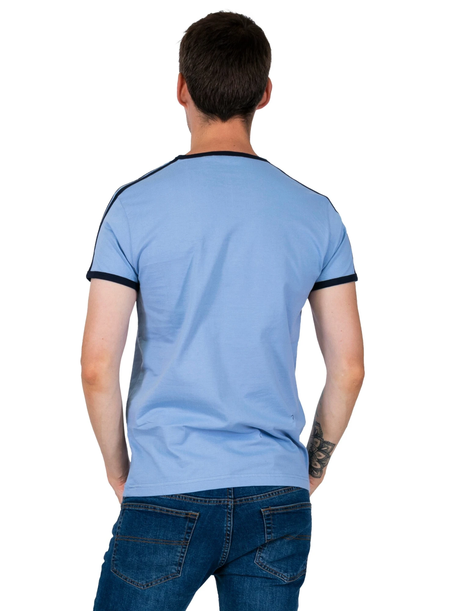 Ringer Two Tee - Sky Blue - Image 2