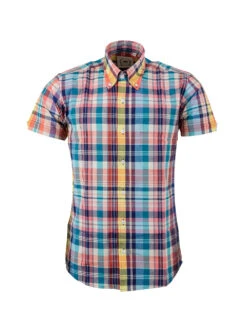 Ladies Multi Coloured Check Shirt - LSS STCK 27