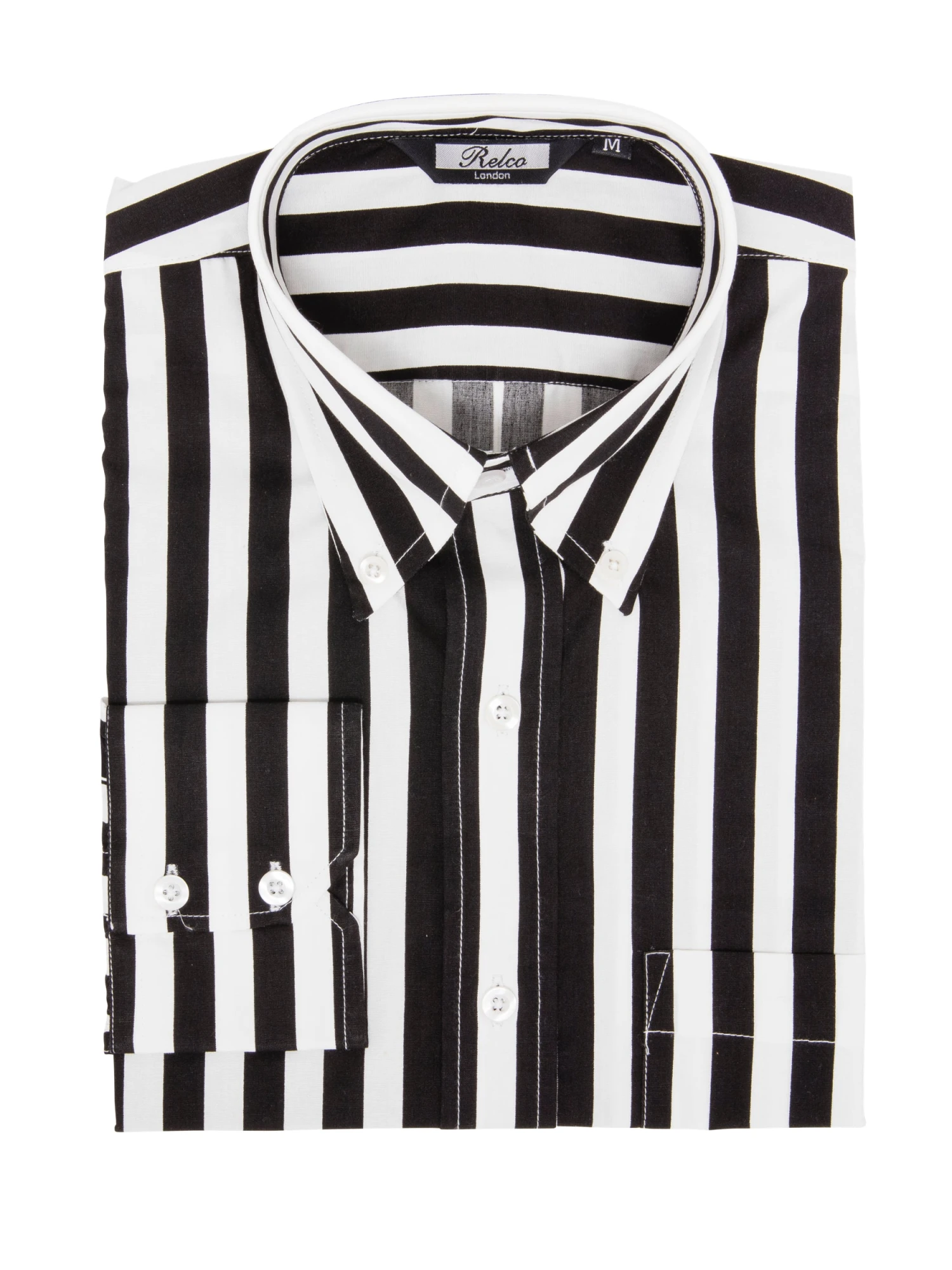 Vintage Shirt - Black And White Stripe - Image 3
